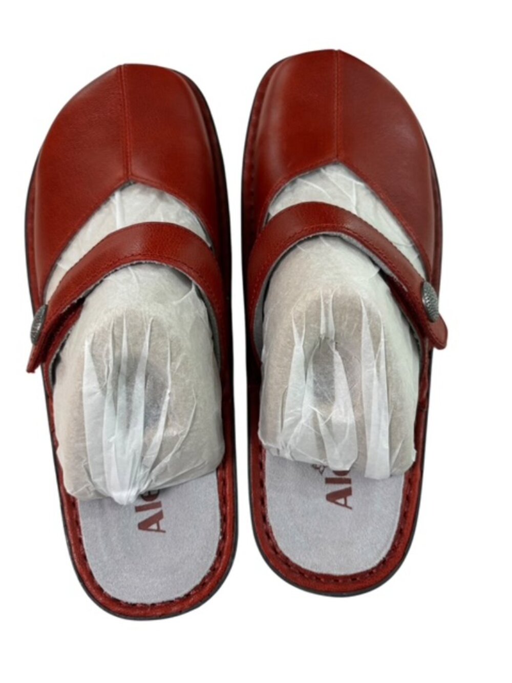 Alegria Kamila Clogs Womens Size 8 - 8.5 Red Leather Slip On Walking Comfort - Picture 4 of 11